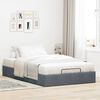 vidaXL Ottoman Bed Frame Dark Grey Velvet, Metal, Plywood, Engineered Wood