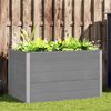 vidaXL Garden Raised Bed Grey Wood-plastic composite 59.1 x 39.4 x 35.8 in