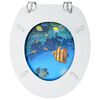 vidaXL WC Toilet Seats with Lid 2 pcs MDF Deep Sea Design (2x146909)