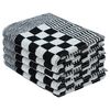vidaXL Towel Set Set of 50 Black and White 100% Cotton Various Sizes