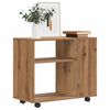 vidaXL Side Table Artisan Oak Engineered wood Small Swivel Side Table