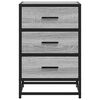 vidaXL Bedside Cabinet Grey Sonoma Engineered wood, metal