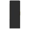 vidaXL Wall Mounted Cabinet Set of 2 Black Engineered Wood, Glass
