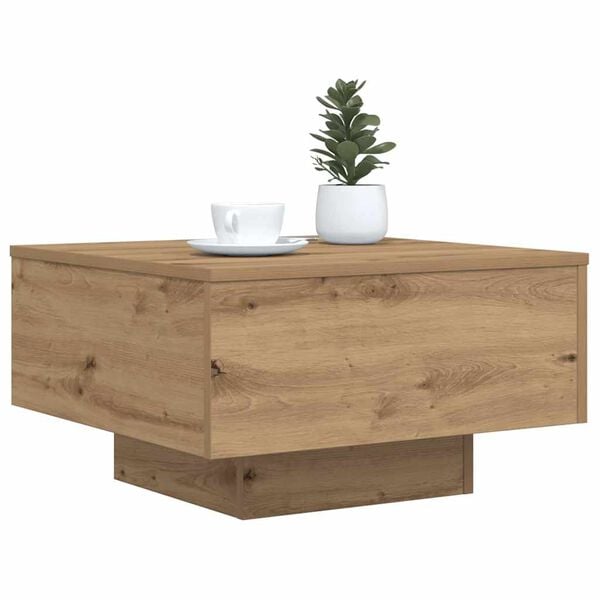 vidaXL Coffee Table Artisan Oak 21.65 x 21.65 x 12.20 in
