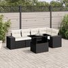vidaXL Garden Sofa Set Black, Cream white