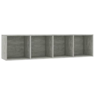 vidaXL Book Cabinet/TV Stand Concrete Gray 56.3"x11.8"x14.2"
