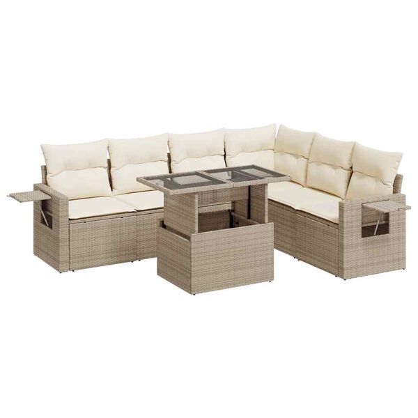 vidaXL Garden Sofa Set Beige