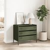 vidaXL Sideboard Olive Green Cold-rolled steel Medium Storage