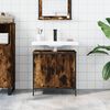 vidaXL Bathroom Sink Cabinet Smoked Oak Engineered Wood Medium