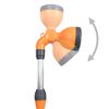 vidaXL Garden Shower Silver, Orange Aluminum, ABS
