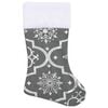 vidaXL Christmas Tree Skirt Grey 100% Polyester Large Decorative Inlays