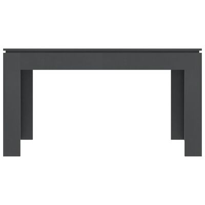 vidaXL Dining Table Gray 55.1"x27.6"x29.9" Chipboard