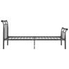 vidaXL Bed Frame Black Powder-coated metal Twin Durable Bed Frame