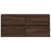 vidaXL TV Wall Cabinet Brown Oak Engineered Wood Compact
