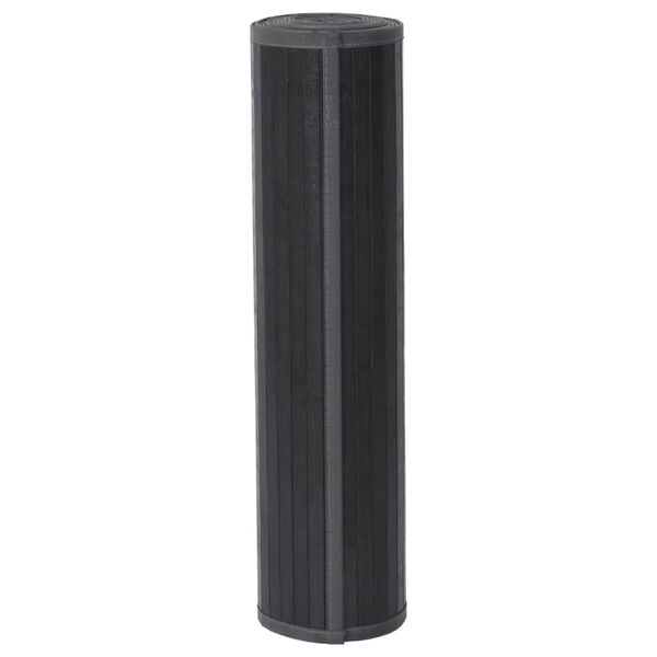 vidaXL Rug Grey Bamboo, Polypropylene Large Water-resistant materials