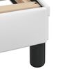 vidaXL Bed Frame with LED without Mattress "Hvar" White 59.8"x79.9"
