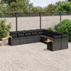 vidaXL Garden Sofa Set Black
