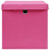 vidaXL Storage Box Set of 4 Pink Non-woven fabric (100% polyester)