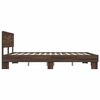 vidaXL Bed Frame Brown Oak Engineered wood, metal, plywood King Size