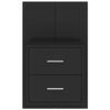 vidaXL Wall-mounted Bedside Cabinet Black Engineered wood Standard