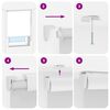 vidaXL Shower Roller Blind White PEVA Standard Height-Adjustable