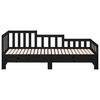 vidaXL Day Bed Black Solid pine wood Double