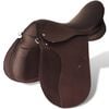 vidaXL Saddle Brown Real Leather 17.5 inches Saddle Other