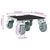 vidaXL Furniture Rollers 4 pcs with Lifter 6.9x6.3x3.0" Steel 3527.4 lb