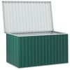 vidaXL Storage Box Green Galvanized steel, plastic Large Storage Box