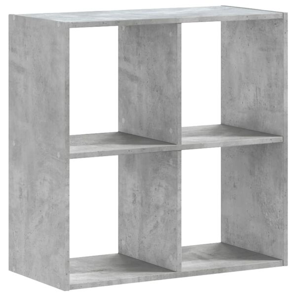 vidaXL Bookcase Concrete grey Engineered wood Medium Bookcase