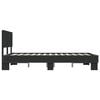vidaXL Bed Frame Black Engineered Wood Double Durable Bed Frame