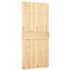 vidaXL Sliding Door with Hardware Set 37.4x82.7" Solid Wood Pine