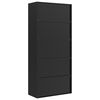 vidaXL File Cabinet Black 35.4x15.7x94.5" Steel