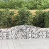 vidaXL Gabion Basket Set of 8 Silver Galvanized iron Extra Long