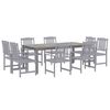 vidaXL Garden Dining Set Grey Solid acacia wood with an oil finish N/A