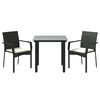 vidaXL Garden Dining Set Black Poly Rattan Regular Modular