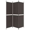 vidaXL 3-Panel Room Divider Brown 59.1"x70.9" Fabric