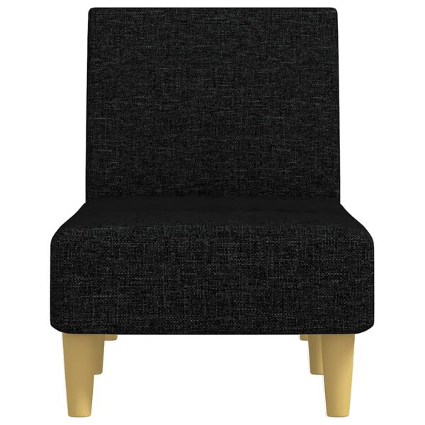 vidaXL Chaise Lounge Black Polyester, Plywood One size