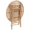 vidaXL Outdoor Dining Set Cream, Natural Bamboo Bamboo, Polyester