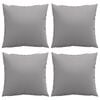 vidaXL Sofa Cushion Set of 4 Grey 100% polyester 16x16 in