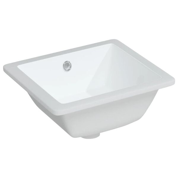 vidaXL Bathroom Sink White 14.2x12.4x6.5" Rectangular Ceramic