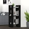 vidaXL Book Cabinet Black Solid pine wood Compact Book Cabinet