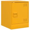 vidaXL Bedside Cabinet Mustard Yellow Cold-rolled Steel Small