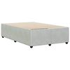 vidaXL Bed Frame Light Grey Velvet, Plywood, Solid Pine Wood