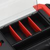 vidaXL Tool Box Black and Red 17.7x11.0x10.4"