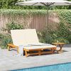 vidaXL Sun Lounger Reclining Brown 125 x 200 x 84cm Solid Acacia wood