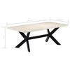 vidaXL Dining Table Bleached White, Black