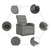 vidaXL Recliner Chair Dark Gray 100% polyester, metal, plywood Medium
