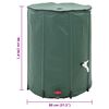 vidaXL Water Tank Green PVC 500 Gallon Collapsible Rainwater Tank