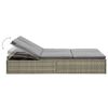vidaXL Sun Bed Grey and Dark Grey